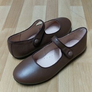 Classic Brown Kids Mary Jane Dress Shoes